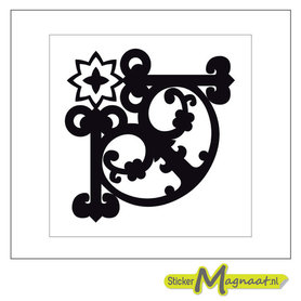 Tegel stickers barok zwart