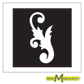 Tegelstickers barok negatief