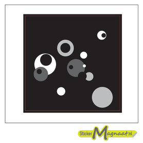 Tegel sticker art grijs wit