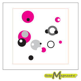 Tegelstickers art roze grijs