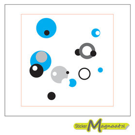 Tegelsticker art blauw grijs