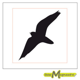 tegelsticker vogel zwart