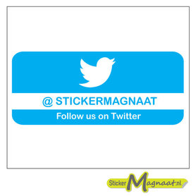 Twitter Stickers met Bedrijfsnaam - 5 Stuks
