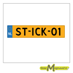Kentekenstickers Auto - 2 Stuks