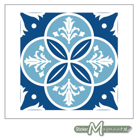 Tegel Stickers Portugees Patroon Blauw