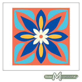 Tegelsticker Bloem Kleurrijk