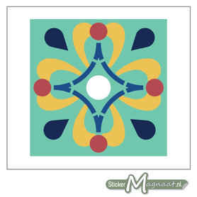 Tegelsticker gekleurde Figuren