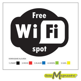 Free WiFi Stickers - Verschillende Kleuren