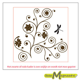 Tegelsticker sierbloem