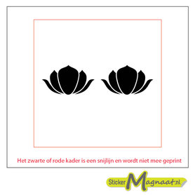 Tegelstickers Tulpen zwart