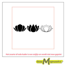 Tegelsticker arabische tulpen zwart wit