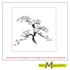 Tegelsticker Bloessem boom zwart