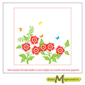 Tegel sticker zomer rozen