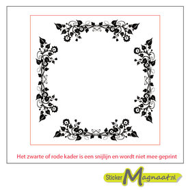 Tegelsticker bloemen rand