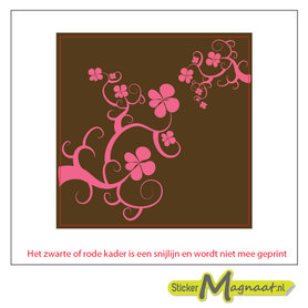 Tegel sticker boom bruin