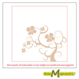 Tegelstickers boom beige