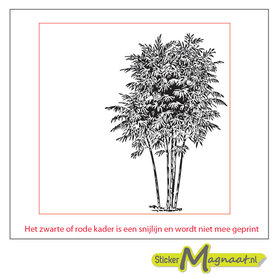 Tegelsticker japanse boom zwart