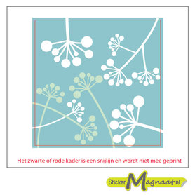Tegelsticker planten wit