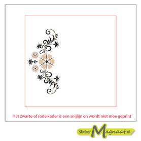 Tegelstickers art roos