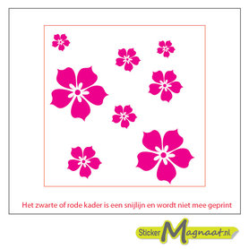 Tegelsticker arabisch bloem roze