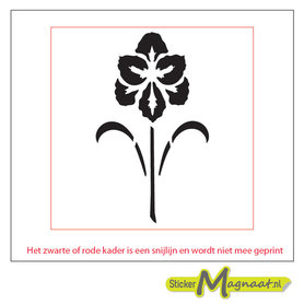 Tegel sticker barok bloem