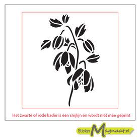 Tegelsticker portugees bloem