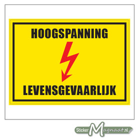 Hoogspanning Sticker