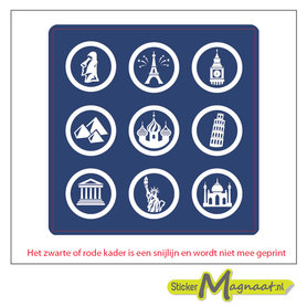 Tegelstickers - Monumenten - 5 Stuks