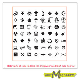 Tegelstickers - Icoontjes - 5 Stuks