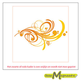 Tegelstickers art geel