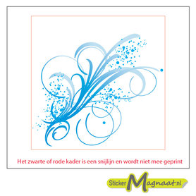 Tegelsticker blauw art