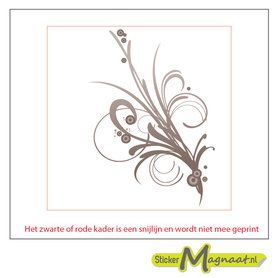 Tegel sticker art grijs