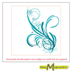 Tegelsticker veer blauw