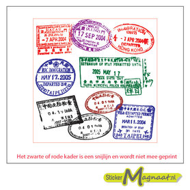 Tegelstickers - Stempels - 5 Stuks