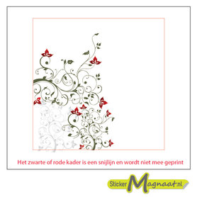 Tegel sticker rood groen