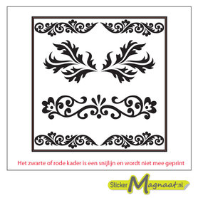 Tegelsticker Barok zwart