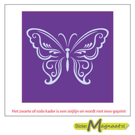 Tegel stickers vlinder wit