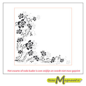 Tegelsticker bloesem abstract