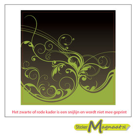 Tegelstickers groen zwart