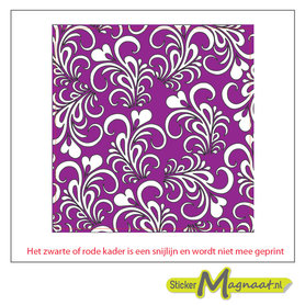 Tegel sticker paars