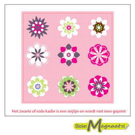 Tegelsticker verschillende bloemen