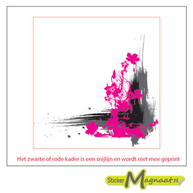 Tegel stickers bloem roze