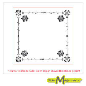 Tegelsticker zwart wit lijnen