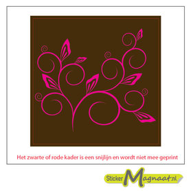 tegel sticker bloem roze