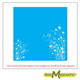 Tegel sticker lente blauw