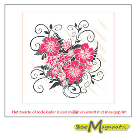 Tegelsticker rozen roze