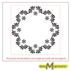 Tegel sticker abstracte bloem