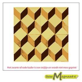 Tegelsticker 3d vierkanten 