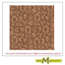 Tegelstickers Bloem bruin