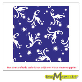 Tegelsticker bloemen blauw